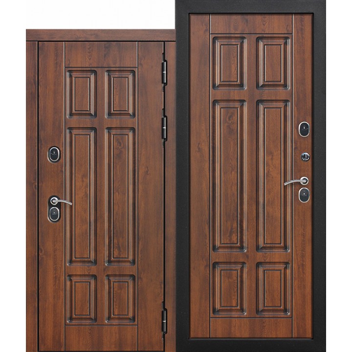 Входная морозостойкая дверь c ТЕРМОРАЗРЫВОМ 13 см Isoterma МДФ/МДФ Vinorit Грецкий орех