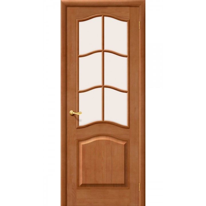 Межкомнатная дверь из массива М7 Т-05 (Светлый Лак) ПО СТ-Сатинато